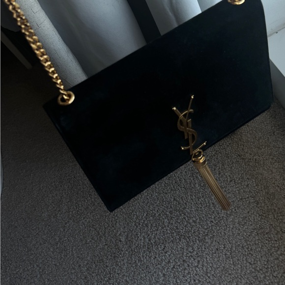 YSL Kate Medium Tassel YSL Wallet on Chain in suede leather - Picture 4 of 5